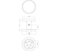 Voordeurknop rond ø55mm eenzijdige montage 