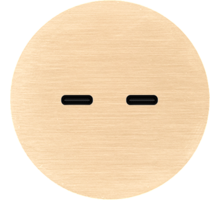 Rond 2.0 USB-C 2X (30W) - s. trim - brushed brass