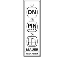 Mauer gebruikssticker tbv ELLcam witte letters