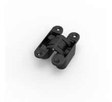 Scharnier invisible Small mat zwart  RAL9005 95x23mm, VE= 6