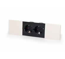 DUE inbouw Dubbel stopcontact met schuifdeksels