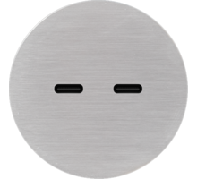 Rond 2.0 USB-C 2X (30W) - s. trim - brushed nickel
