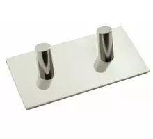 Kapstok met plaat 100x50, 2 haaks