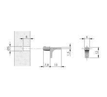 Plankdrager K Line, stift 5mm