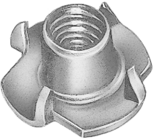 Inslagmoer M6 x 9mm verzinkt, breedte 19mm
