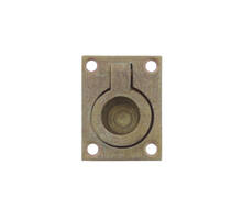 Luikring rechthoekig 50 x 39 mm messing getrommeld
