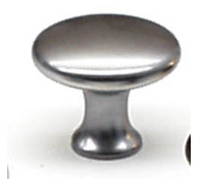 Knop diameter 31mm mat chroom, hoogte 25mm