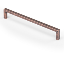Greep BASIC rustiek koper 168x8x28mm, hartmaat 160mm