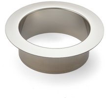 Afvaldoorlaat rond RVS glanzend, boormaat 106mm, geen deksel