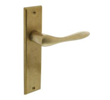 Deurkruk Banaan met schild 181x41x7mm blind
