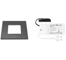 1x Quadrum mat zwart 12V + RL-dimbare driver 30W