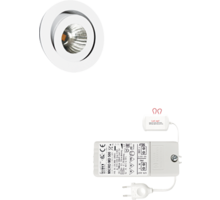 3x Ancona wit DTW 3000K-2200K +3x verleng+Driver RL dimbaar