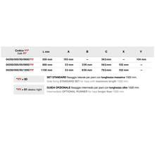 SURF Geleider voor keukentop LAAG, lengte 600mm, 363mm uit-