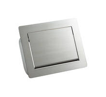 Afvaldoorlaat 308x234mm RVS schuin te gebruiken 85-45 graden