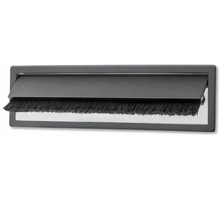 Kabeldoorvoer 180x49,5mm scharnierend, mat zwart VE=12 st.