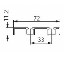 Flagship 5 W dubbel onder looprail lengte 2500mm