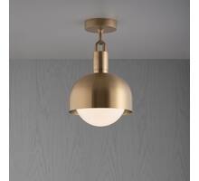 Forked Ceiling/Brass/Medium Brass Shade/Medium Opal Gl