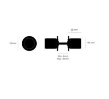 Fixed Door Knob/Double-Sided/Linear/Brass