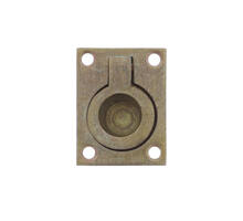 Luikring rechthoekig 65 x 49 mm messing getrommeld