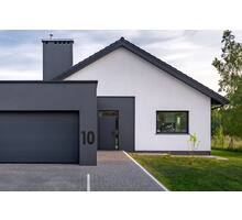 Huisnummer 0 XL hoogte 30cm RVS/mat zwart