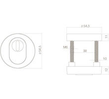 Veiligheidsrozet SKG3 kerntrekbev. rond messing getrommeld