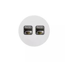 Rond 2.0 Data port  2 Keystones- s. trim - white alu