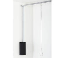 Garderobelift met dubbele soft close 560-950mm zwart/chroom