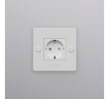 EU 1G Socket/Schuko Type F/w/ B+P Logo/White