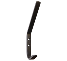 Hoed- en jashaak aluminium zwart gelakt 175x16mm