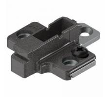 Kruismontageplaat 6mm verdikt, Onyx zwart