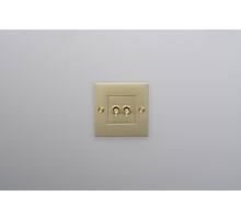 EU 1G Double Toggle Switch/w/out B+P Logo/Brass
