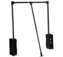 Garderobelift zwart, draagkracht 18-20kg. kastbreedte 55-70