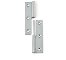 Paumelle RVS hoogte 75mm links, breedte 38mm (uitgeslagen)