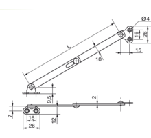 Klepschaar vernikkeld lengte 200mm