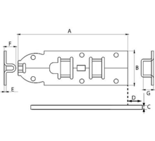 Plaatschuif / 25x080mm / schootdikte 3mm / vlak / verzinkt