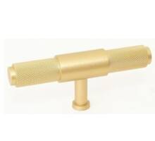 Greep 18x94mm alu geribbeld goudkleur hoogte 39mm
