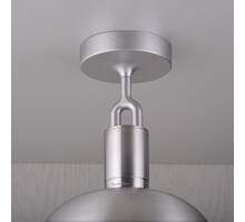 Forked Ceiling/Steel/Large Steel Shade/Large Smoked Gl