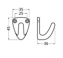 Handdoekhaak zwart