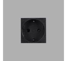 Schuko Socket Module/Type F/45Mm/Black