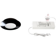 7x Napoli rond zwart DTW 3000K-2200K+6x verl+ZigBee