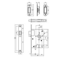 Woningbouw magneet klavier dag- en nachtslot 55mm