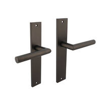 Deurkruk Bastian op schild 245x45mm blind antracietgrijs
