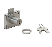 Oplegslot RVS cilinderlengte 30mm, gelijksluitend