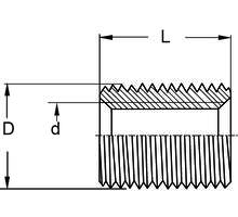 Rampabus voor volkern, M6/9x4,8mm type E verzinkt