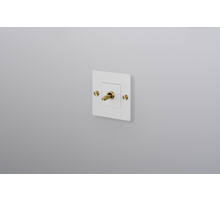 EU 1G Toggle Switch/w/out B+P Logo/White
