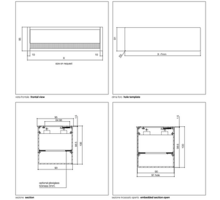 Kabeldoorvoer 180x49.5mm mat metallic aluminium