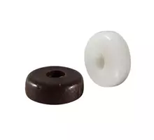 Glijder 21mm wit, hoogte 6,5mm met schroefgat 3,5mm