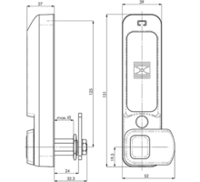 Mauer ELLcam 2.0 Mifare® verticaal, zwart