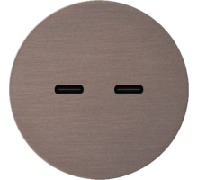 Rond 2.0 Multifit - USB-C 2X (30W) - s. trim - dark bronze
