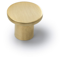 Knop DISC geborsteld goud 28mm